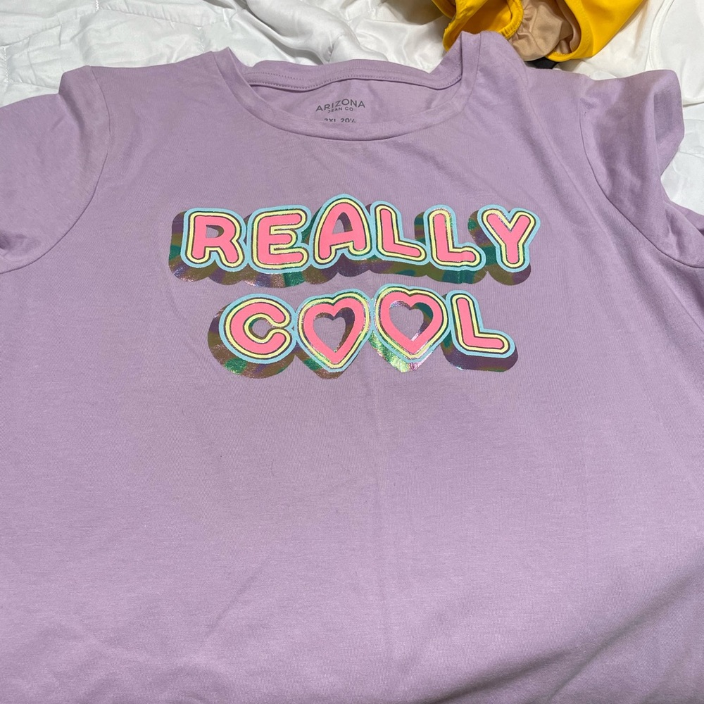 2xl girls purple top